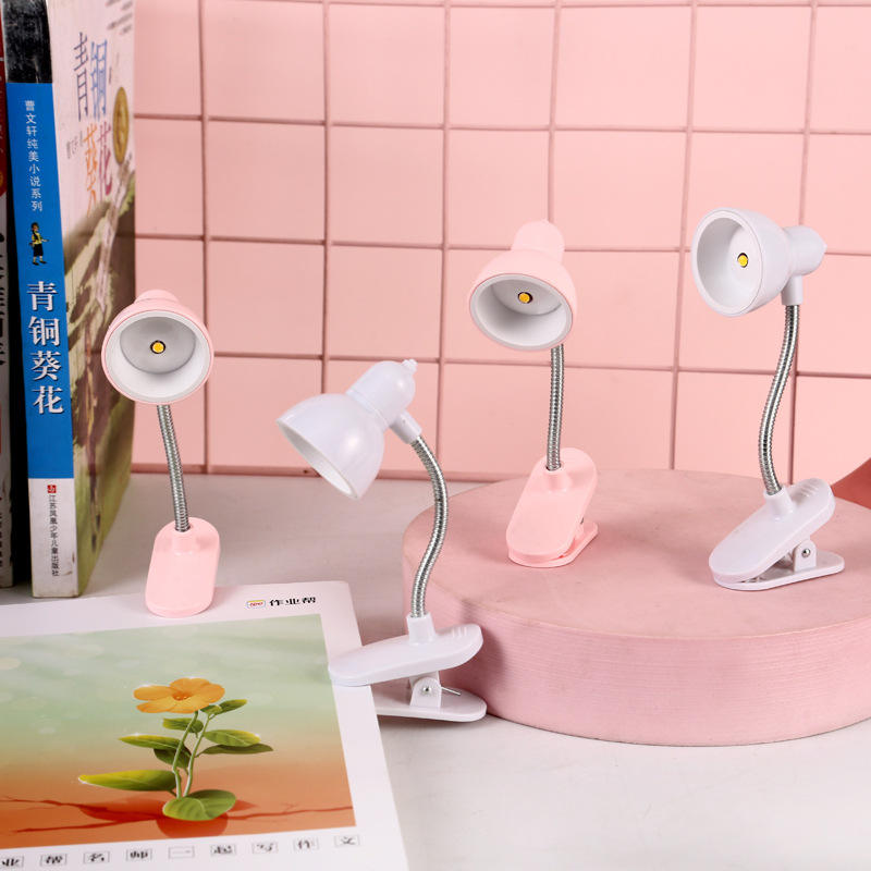 HAMIS Cute Girl Heart Mini Desk Lamp - Creative Eye Protection Reading Clip Light